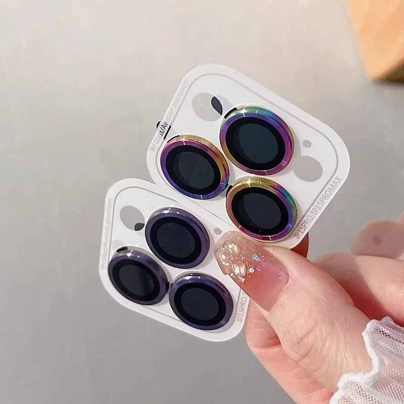 2-3Pcs Full Cover Camera Lens Protection For IPhone 15 16Plus 12 13 Pro Max 13 Mini Glass Metal Lens Protector Film Back Cover