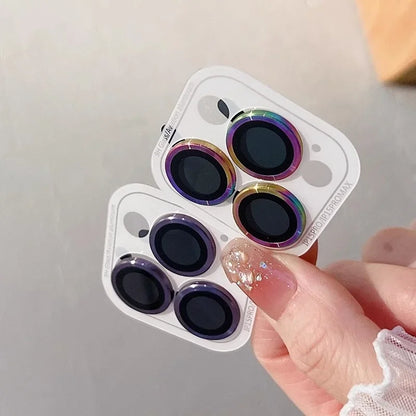 2-3Pcs Full Cover Camera Lens Protection For IPhone 15 16Plus 12 13 Pro Max 13 Mini Glass Metal Lens Protector Film Back Cover