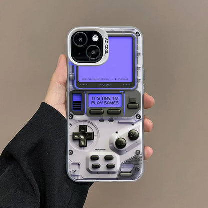 Technology Game Console 2D Printing Phone Case For IPhone 11 12 13 Mini Pro Max 14 15 16 Pro Max Plus Shockproof Laser Back Case