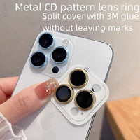 2-3Pcs Full Cover Camera Lens Protection For IPhone 15 16Plus 12 13 Pro Max 13 Mini Glass Metal Lens Protector Film Back Cover