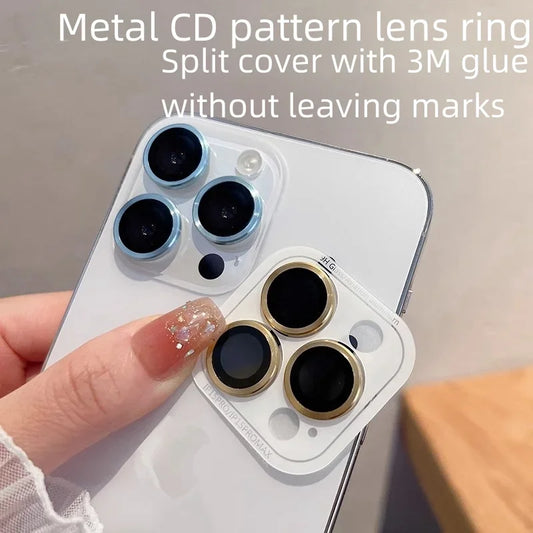 2-3Pcs Full Cover Camera Lens Protection For IPhone 15 16Plus 12 13 Pro Max 13 Mini Glass Metal Lens Protector Film Back Cover