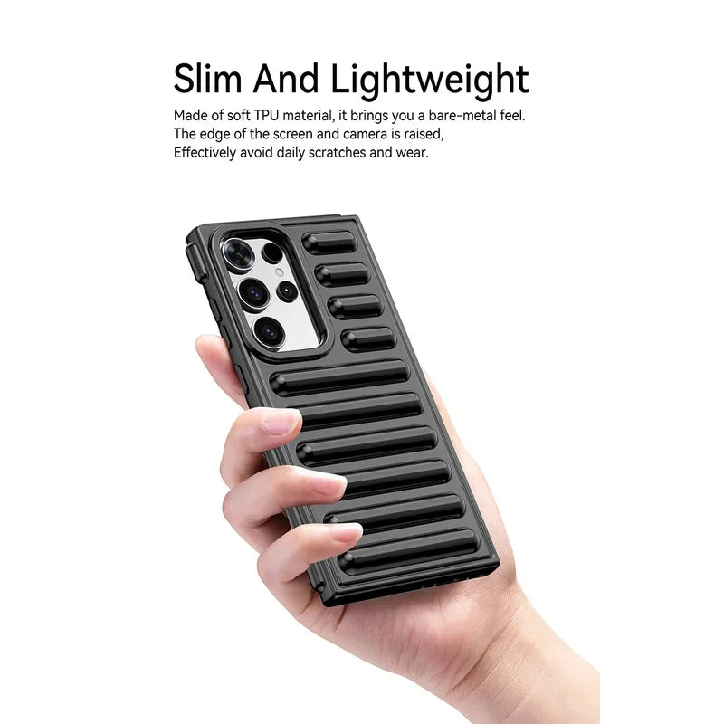 Air Cushion capsule shockproof phone case for Samsung Galaxy S25 S24 ultra Fe plus A55 A36 A26 A16 A05 armour protective cover