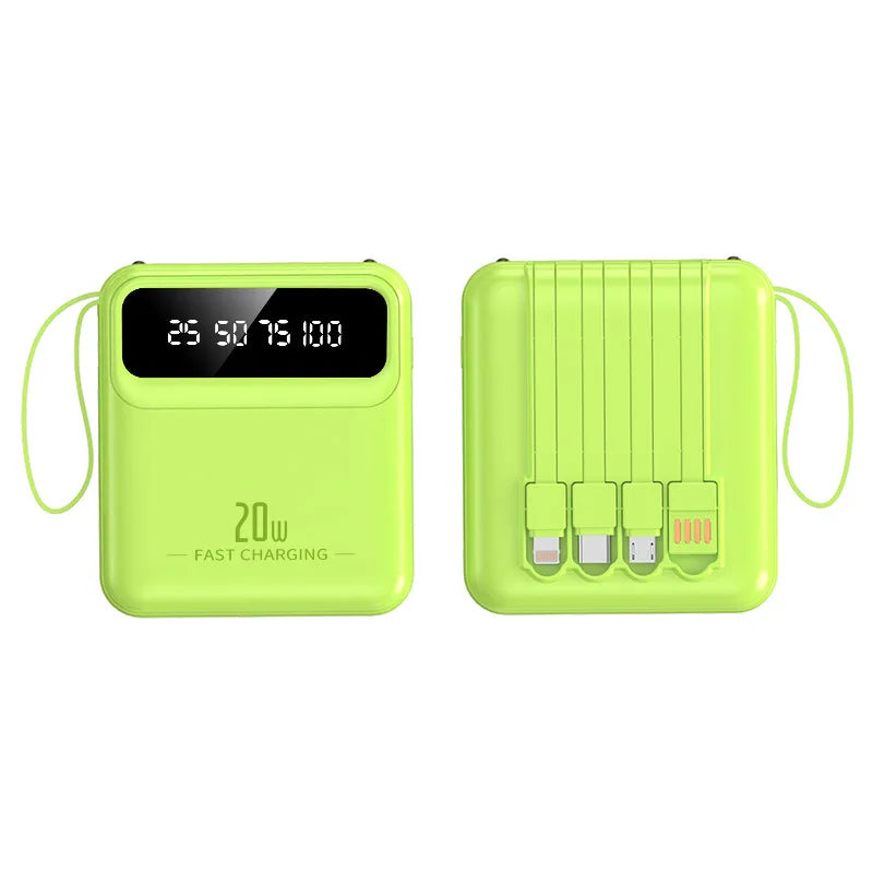 For Xiaomi mini built-in power bank with 20000 large capacity fast charging and portable power bank for iPhone and Samsung