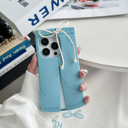 Back Cover For IPhone 13 14 15 16 Pro Max 17 Pro Case 3D Jeans Silicone Soft Rubber Gel Shockproof Phone Case