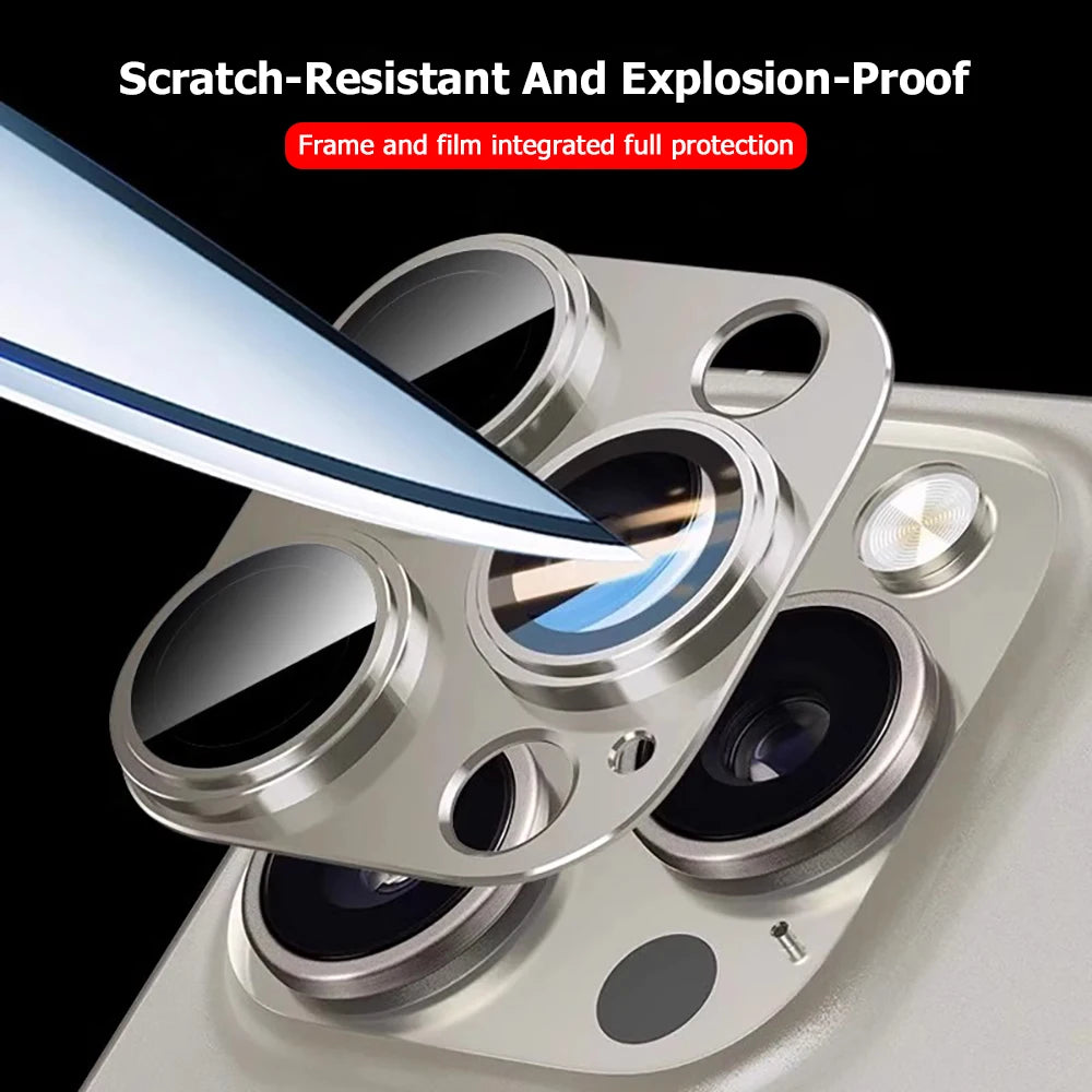 Metal Tempered Glass Cover Camera Protector For iPhone 17 Air 16 Pro Max 15 Plus 14 13 Mini 12 11 Protection Phone Accessories