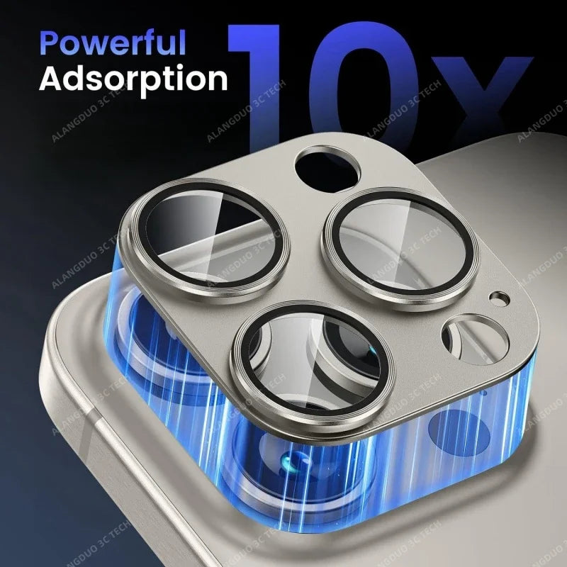 Alloy Camera Lens Protector For IPhone 16 Pro Max 15 Metal Case Tempered Glass Back Lens Cover Cap For Iphone 16pro Max