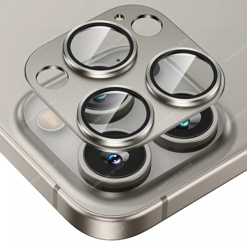 Alloy Camera Lens Protector For IPhone 16 Pro Max 15 Metal Case Tempered Glass Back Lens Cover Cap For Iphone 16pro Max