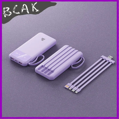 Bring Your Own Cable, Convenient New Style Power Bank 20000mAh, Large-capacity Fast Charging Mobile New Style Power Supply BCAK