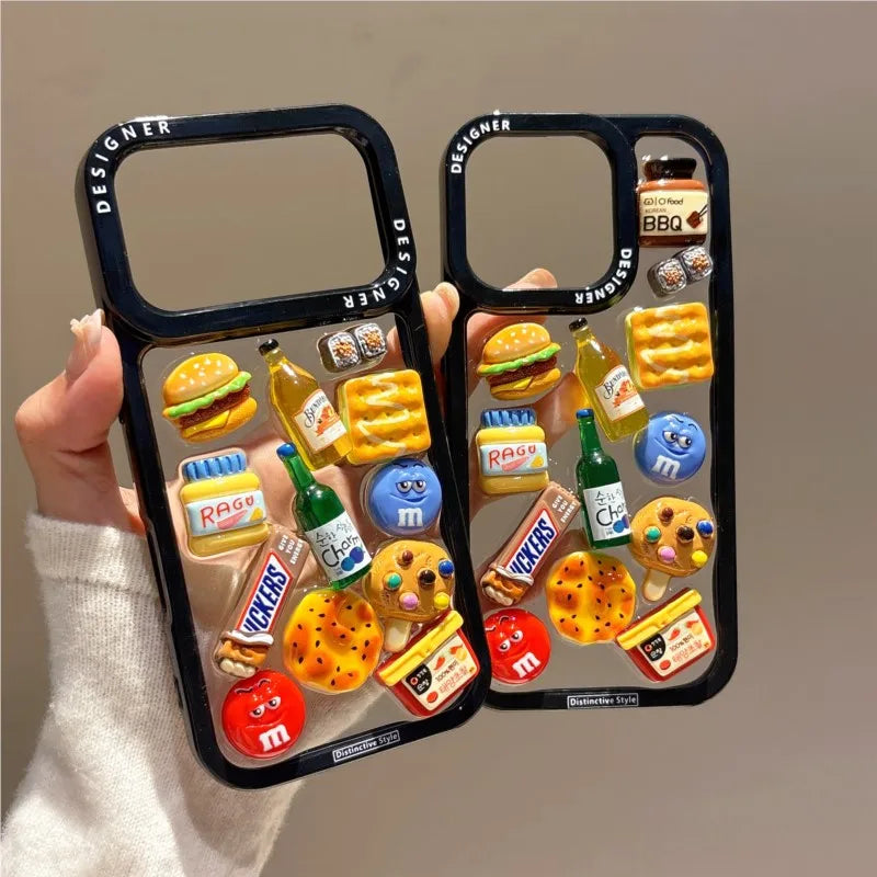 3D drip glue South Korea Wine Bottle Fun Phone Case For iPhone 17 ProMAX 16 15 14 13 Pro Max 14 15 16 Plus 17Air Protective Case
