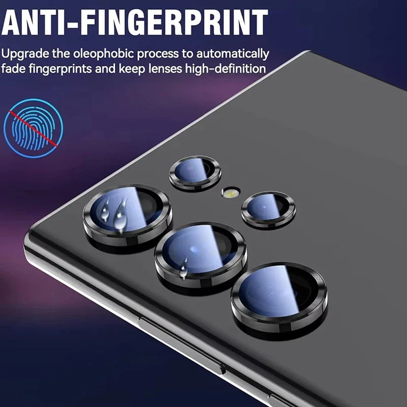 Metal Individual Ring Camera Lens Screen Protector For Samsung Galaxy S25 Ultra S25 Plus S23 FE S24 FE Tempered Glass Full Cover