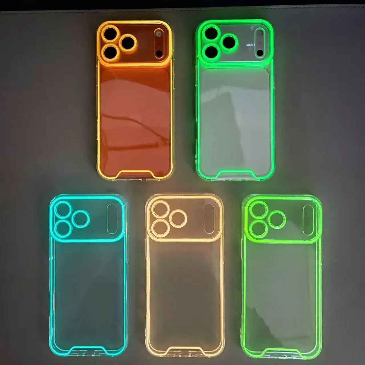 Night Lighting Soft Case For iPhone 17 Air 16 15 14 Plus 13 12 11 Pro Max Phone Luminous Clear Silicone Shockproof Cover Funda