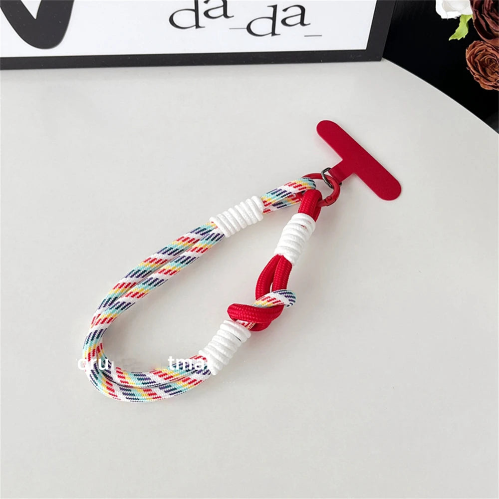 Cute Mobile Phone Lanyard Hanging Decoration Can PLR Carried Twist Rope Anti-loss Pendant Fashion Strong Wrist Short Straps Band