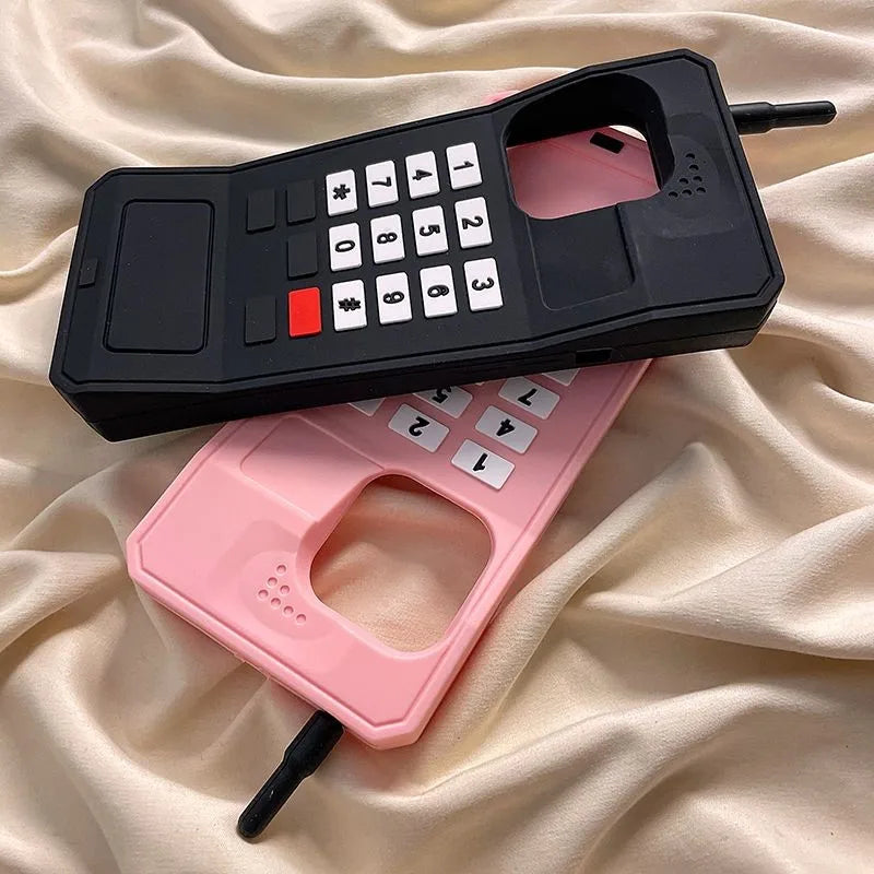 For iPhone 17ProMax 16 15 14 13 12 11 Pro Max 14 15 16 7 8 6 Plus 6s 6SPlus X XS XSMax 3D Retro Style Telephone Model Phone Case