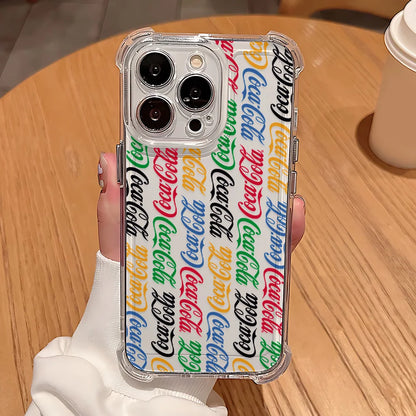 Beverage C-Coca-ColaS Phone Case For iPhone 17 16e 16 15 14 13 12 11 Mini Air Pro Max X XR XSMax 7 8 Plus Anti Fall Transparent