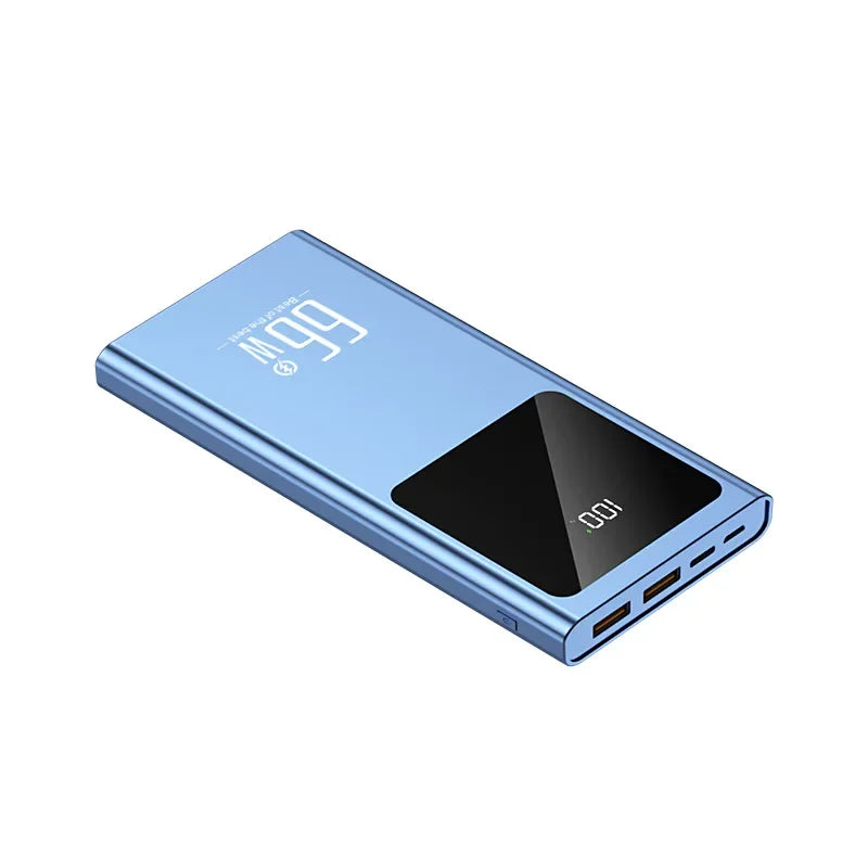 66W Super Fast Charging Comes with A Four-wire Power Bank 20000mAh Small BCAK Portable Mobile Power Supply