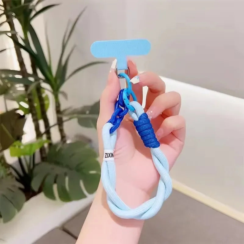Mobile Phone Lanyard with Two Strands Simple Lanyard Short Wrist Lanyard Anti Loss Card Strip Style Universal Phone Case Strap