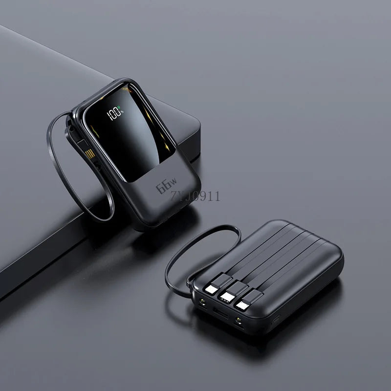 66W super fast charging with its own cable, power bank 20000mAh large-capacity mobile power supply
