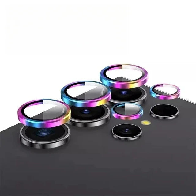 Metal Individual Ring Camera Lens Screen Protector For Samsung Galaxy S25 Ultra S25 Plus S23 FE S24 FE Tempered Glass Full Cover