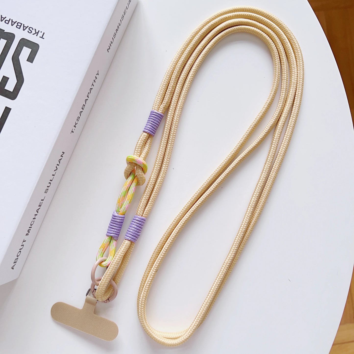 DIY 2-In-1 Mobile Phone Universal Lanyard, Crossbody Long Rope, Finger Rope, Fashionable Mixed And Matched Anti-Loss Rope