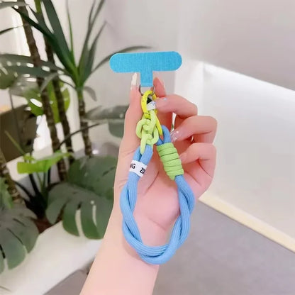 Mobile Phone Lanyard with Two Strands Simple Lanyard Short Wrist Lanyard Anti Loss Card Strip Style Universal Phone Case Strap