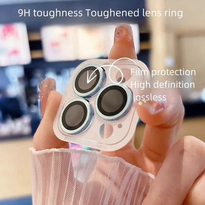 2-3Pcs Full Cover Camera Lens Protection For IPhone 15 16Plus 12 13 Pro Max 13 Mini Glass Metal Lens Protector Film Back Cover