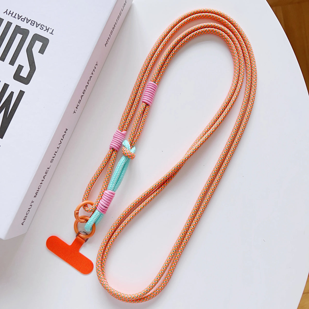 DIY 2-In-1 Mobile Phone Universal Lanyard, Crossbody Long Rope, Finger Rope, Fashionable Mixed And Matched Anti-Loss Rope