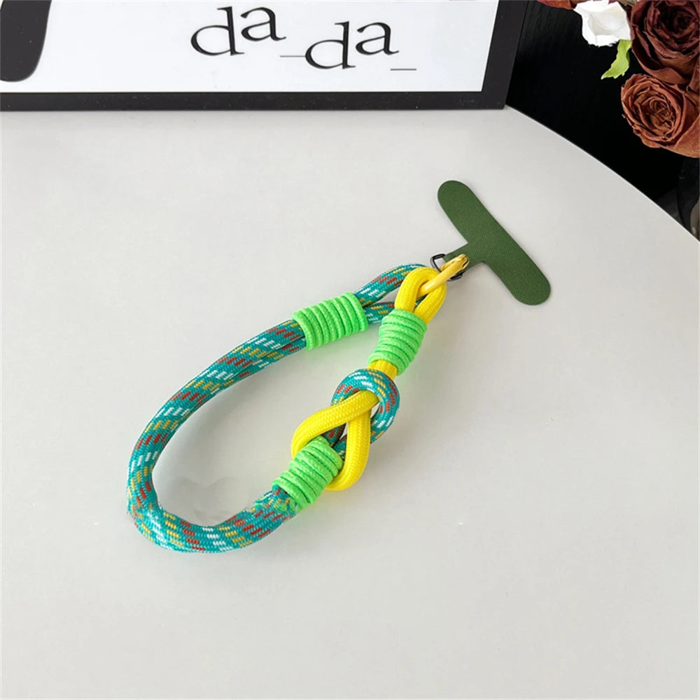 Cute Mobile Phone Lanyard Hanging Decoration Can PLR Carried Twist Rope Anti-loss Pendant Fashion Strong Wrist Short Straps Band