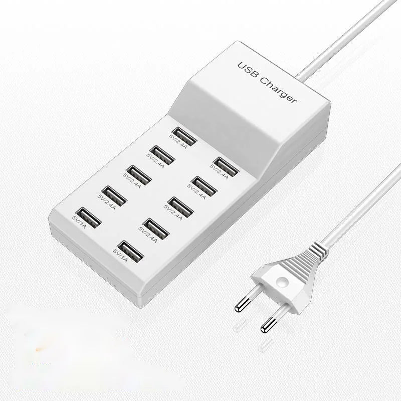10USB ports charger station Desktop storage and organization of charging cables For Phone Watch iPad