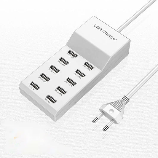 10USB ports charger station Desktop storage and organization of charging cables For Phone Watch iPad