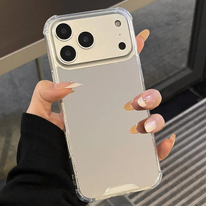 Acrylic Hard Mirror Phone Case For iPhone 17 16 15 Pro Max 14 Plus 13 12 11 Pro X XR XS Max 7 8 Plus SE2 17 Air Shockproof Cover