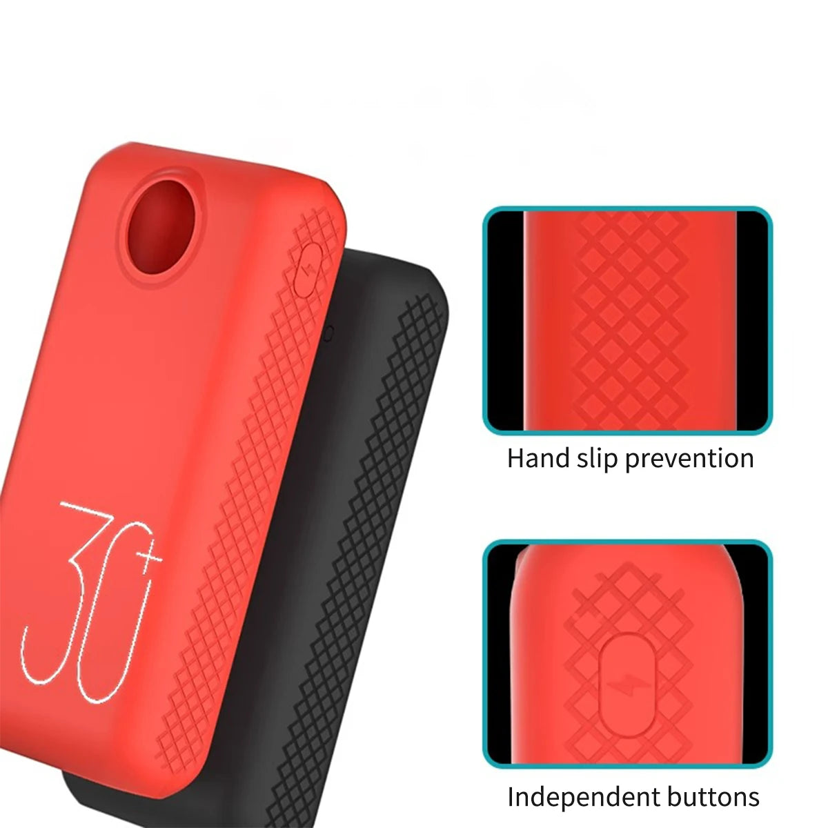 Suitable for Roman PSW20PF/SW30+ charging treasure LT20/PHO20 power protective case 20000/30000 mA mobile power silicone 22.5W s