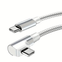 90 Degree Dual USB C Fast Charge Elbow Cable For iPhone 15 16 17 Pro Max Samsung Xiaomi Redmi POCO Type C Quick Charging Cables
