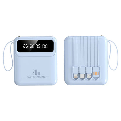 For Xiaomi mini built-in power bank with 20000 large capacity fast charging and portable power bank for iPhone and Samsung