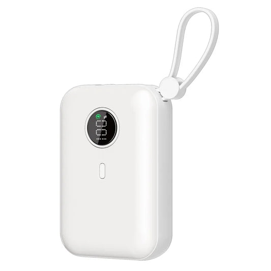 22.5W power bank, two-way super fast charging, self-contained cable, small and portable 10,000 mAh power bank 3C