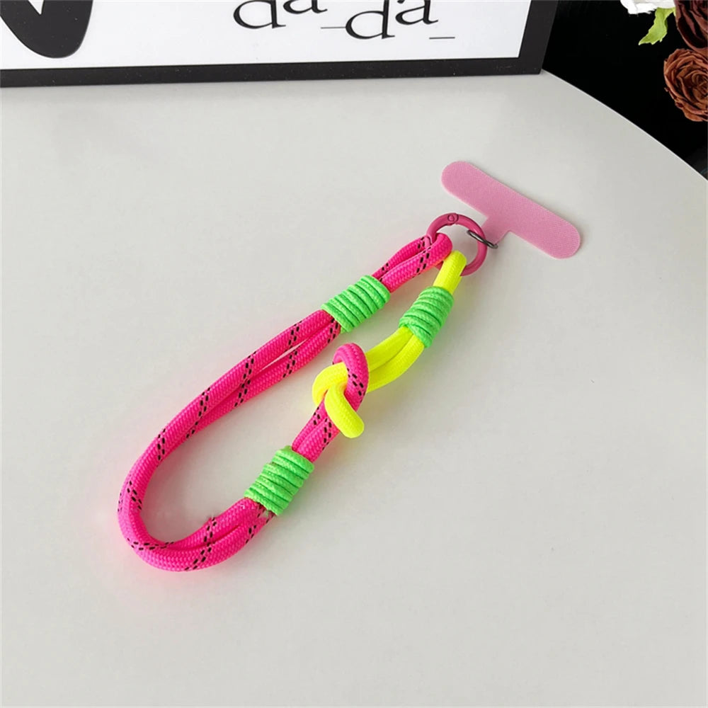 Cute Mobile Phone Lanyard Hanging Decoration Can PLR Carried Twist Rope Anti-loss Pendant Fashion Strong Wrist Short Straps Band