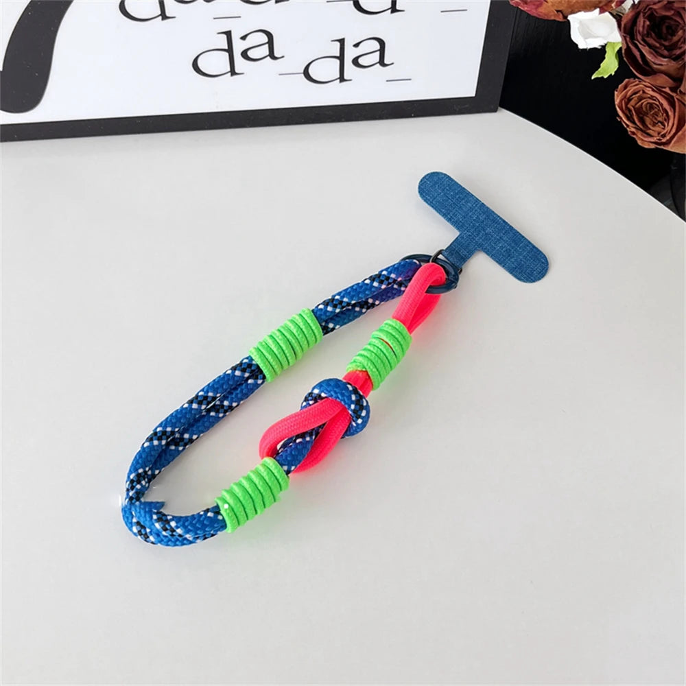 Cute Mobile Phone Lanyard Hanging Decoration Can PLR Carried Twist Rope Anti-loss Pendant Fashion Strong Wrist Short Straps Band
