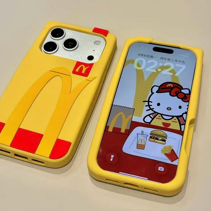 Chic M Bag Cartoon Rubber Silicon Soft Phone Case for iPhone 17 Pro 16 15 Pro Max 14 Pro 13 12 Pro Max Cover
