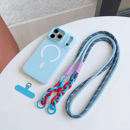 Magnetic Lanyard Case For iPhone 17 Pro Max 14 12 11 13 15 16 Plus 17 Air Shockproof Candy Crossbody Neck Cord Braid Strap Cover