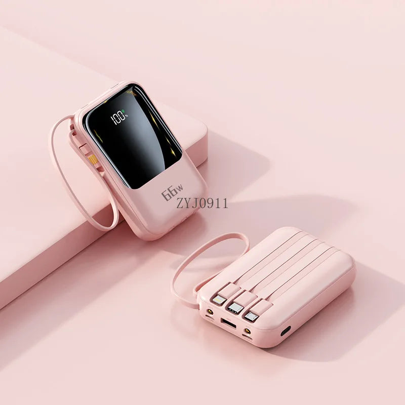 66W super fast charging with its own cable, power bank 20000mAh large-capacity mobile power supply