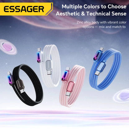 Essager 240W USB C to USB C Cable 100W PD3.1 Fast Charging for MacBook Laptop iPhone 17 16 15 pro Max iPad Samsung Type C Cable