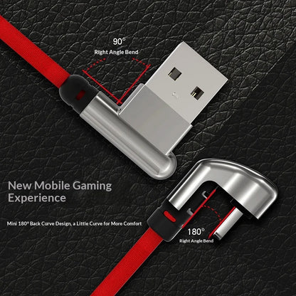 SELERWIN Dual Elbow Nylon Braided Usb 2 4 A Fast Charging Cable For Iphone Gaming Zinc Alloy Durable Mobile Phone Cord
