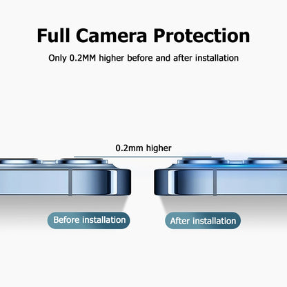 Metal Tempered Glass Cover Camera Protector For iPhone 17 Air 16 Pro Max 15 Plus 14 13 Mini 12 11 Protection Phone Accessories