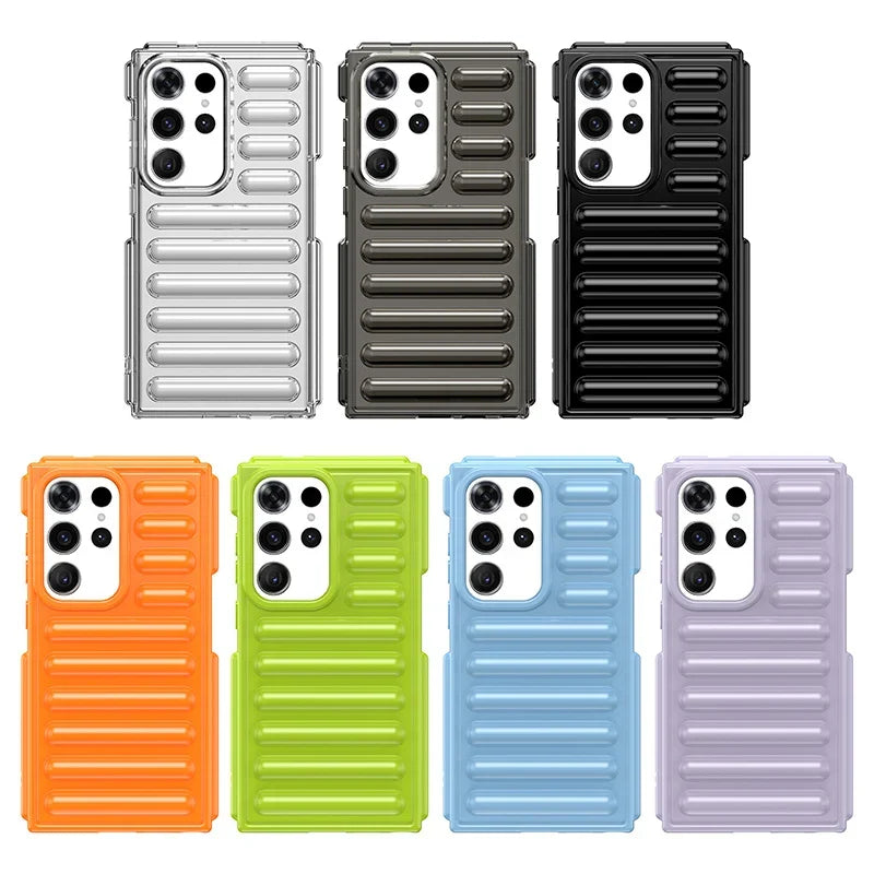 Air Cushion capsule shockproof phone case for Samsung Galaxy S25 S24 ultra Fe plus A55 A36 A26 A16 A05 armour protective cover