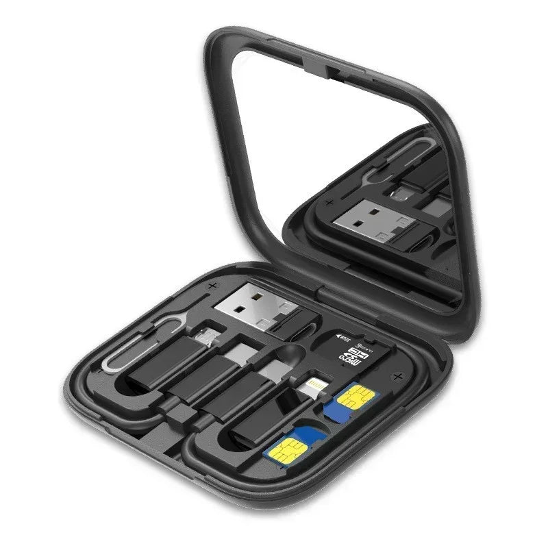 USB Type C To USB C Cable 60W 4 In 1 Mini Data Cable Set Storage Box Fast Charging Charger Mobile Phone Holder For Samsung