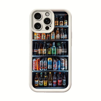Drink vending machine patterned mobile phone case suitable for iPhone 16 15 14 13 12 11 Pro/ Max /Plus anti-fall and shock
