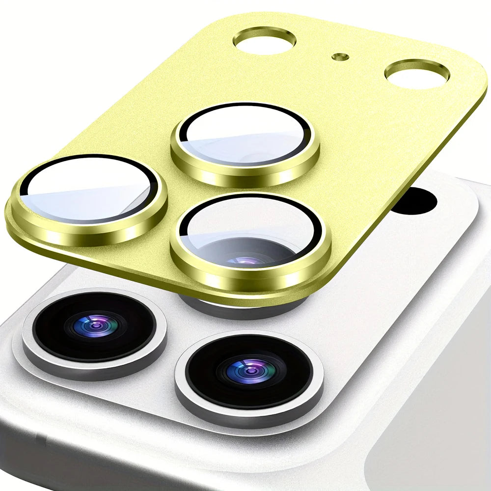 1pc Protective Film for iPhone 17 Pro Max/iPhone 17 Pro/17 Air Full Coverage Ultra-Thin Camera Lens Protector Metal Frame