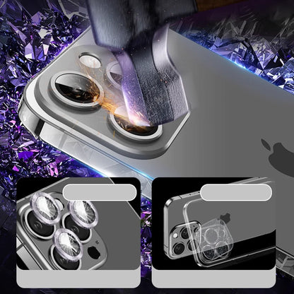Armor Camera Lens Protector Film For iPhone 11 12 13 14 15 Pro Max 15Plus  Metal Case Ring Back Lens Tempered Glass Lens Film