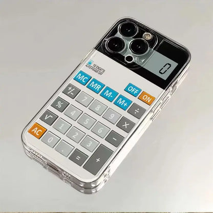 Creative calculator desktop button pattern Phone Case For IPhone 17 14 12 11 Pro Max XS XR 16 Plus Cover Case