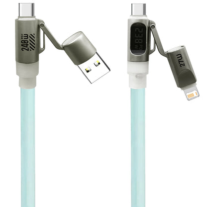 max240W 2 IN 2 PD USB to Type-C Fast Charge Cable LED Digital Display Celltphone Charge Data Line for iPhone 17 16 15 14 Xiaomi