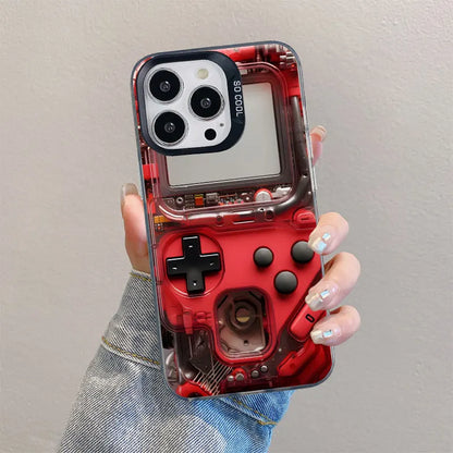 Technology Game Console 2D Printing Phone Case For IPhone 11 12 13 Mini Pro Max 14 15 16 Pro Max Plus Shockproof Laser Back Case